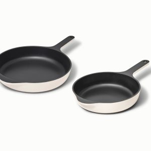 Enameled Cast Iron Skillet Duo