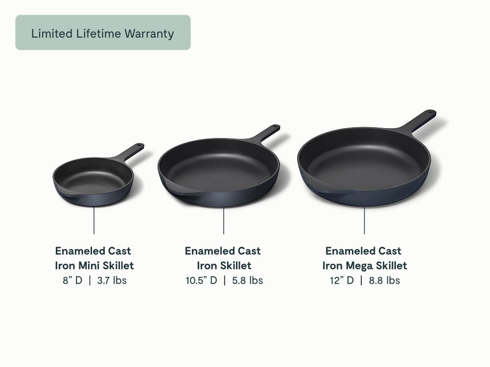 Enameled Cast Iron Skillet Trio - Image 8