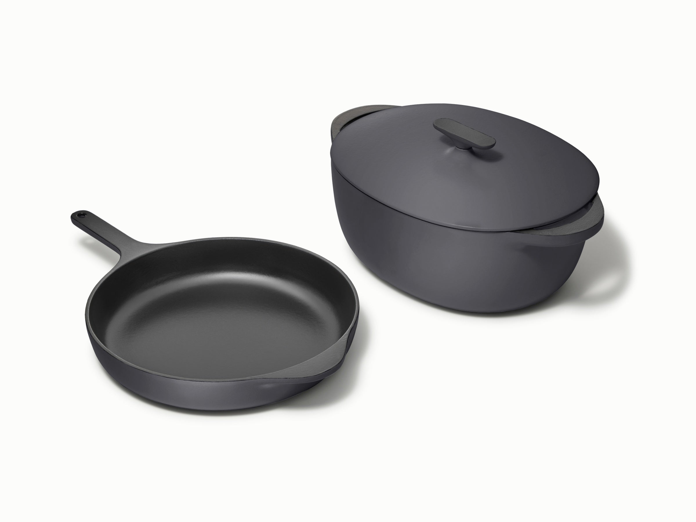 Large Enameled Cast Iron Duo - Image 10