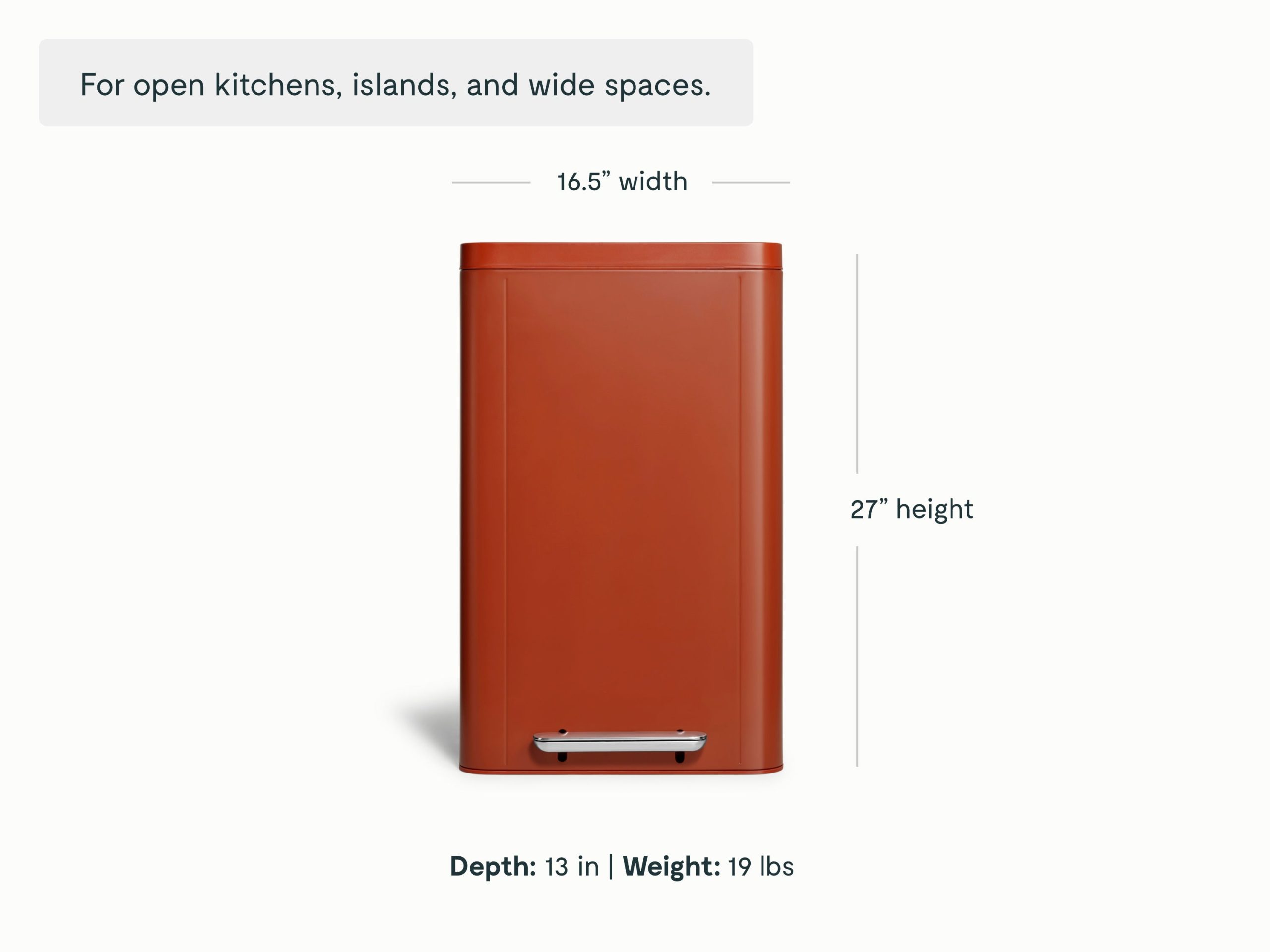 45L Rectangular Step Trash Can - Image 17